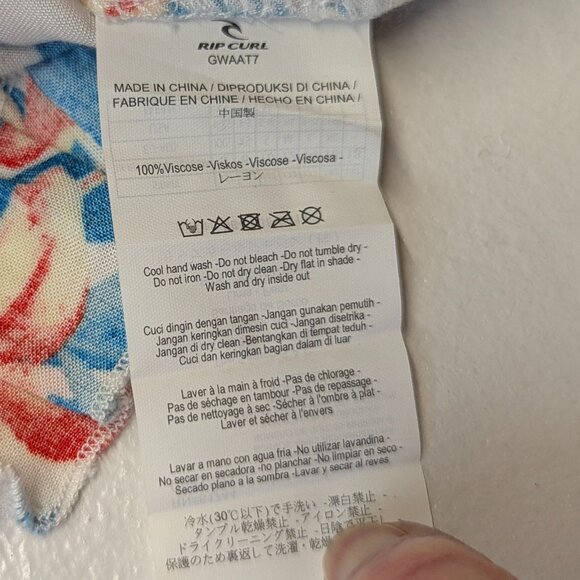 Rip Curl Size Small Tropical Ruffled Shorts Turquoise/Orange - Picture 4 of 11